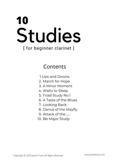 10 Beginner Clarinet Studies Page 2