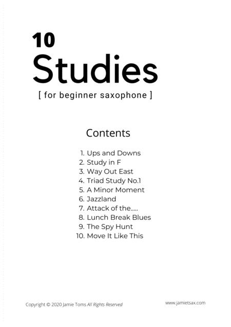 10 Beginner Saxophone Studies Page 2