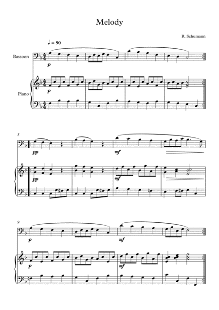 10 Easy Classical Pieces For Bassoon Piano Vol 6 Page 2