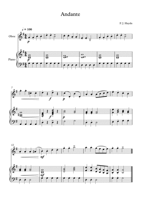 10 Easy Classical Pieces For Oboe Piano Vol 4 Page 2