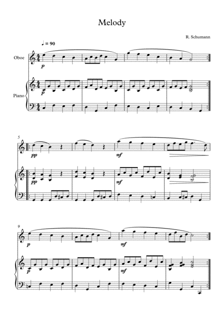 10 Easy Classical Pieces For Oboe Piano Vol 6 Page 2