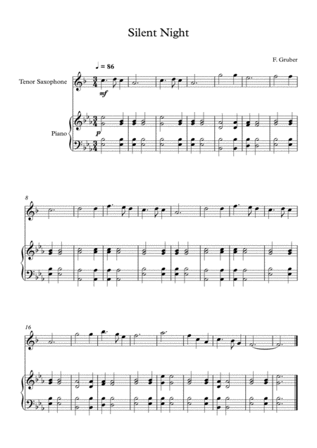 10 Easy Classical Pieces For Tenor Saxophone Piano Vol 2 Page 2