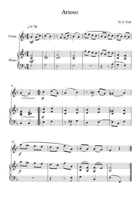 10 Easy Classical Pieces For Violin Piano Vol 7 Page 2