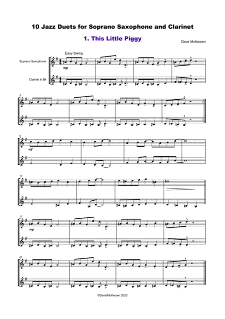 10 Jazz Duets For Soprano Saxophone And Clarinet Page 2