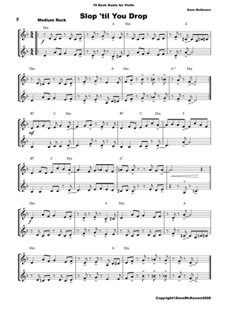 10 Rock Duets For Violin Page 2
