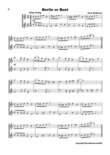 10 Swing Duets For Alto Saxophone Page 2