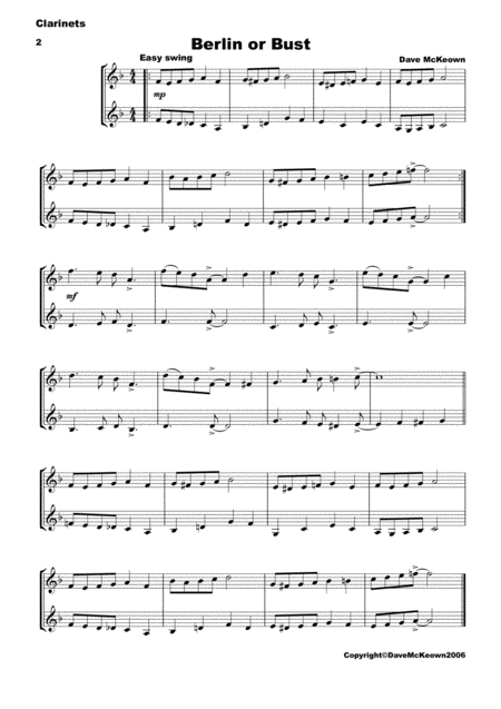 10 Swing Duets For Clarinet Page 2