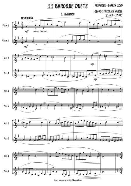 11 Baroque Violin Duets Page 2