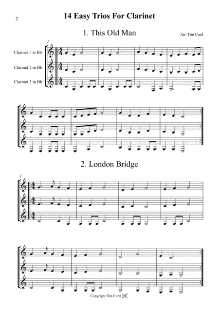 14 Easy Trios For Clarinet Page 2