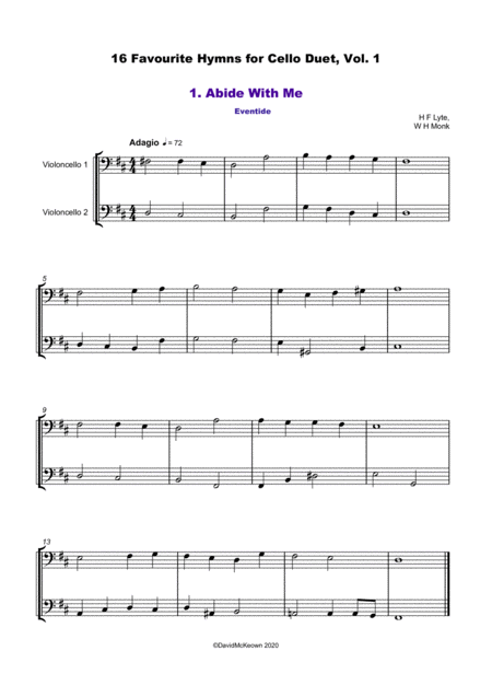 16 Favourite Hymns Vol 1 For Cello Duet Page 2