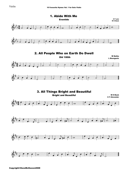 16 Favourite Hymns Vol 1 For Solo Violin Page 2