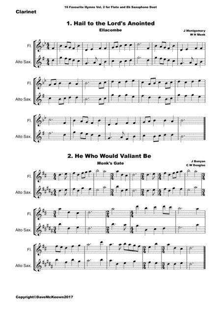 16 Favourite Hymns Vol 2 For Flute And Alto Saxophone Duet Page 2