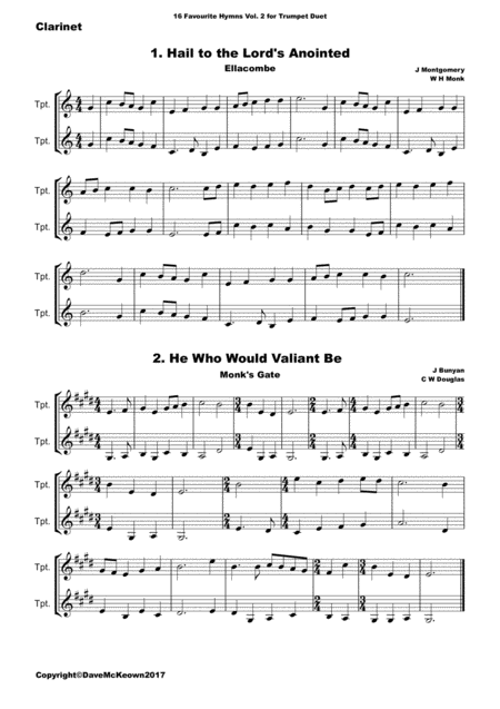 16 Favourite Hymns Vol 2 For Trumpet Duet Page 2