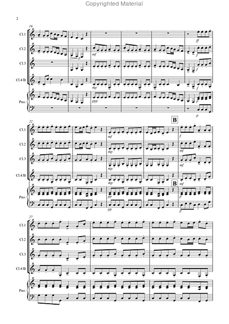 2 Classical Favourites For Clarinet Quartet Volume One Page 2