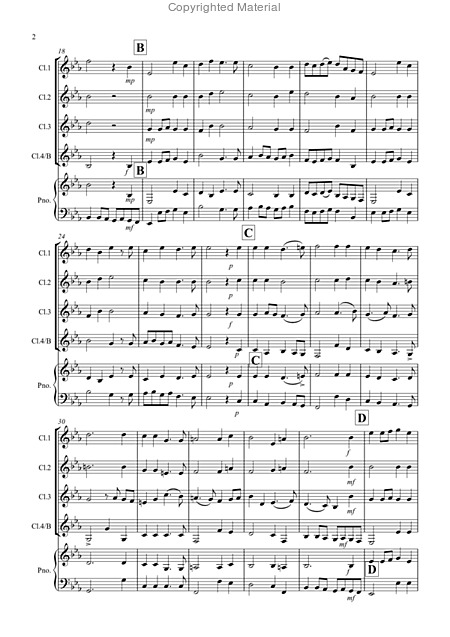 2 Classical Favourites For Clarinet Quartet Volume Three Page 2