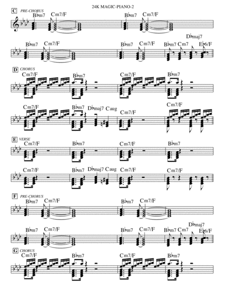 24k Magic Piano Page 2