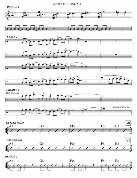 25 Or 6 To 4 Violin Page 2