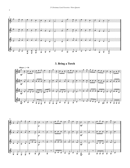 25 Traditional Carol Favorites For Horn Quartet Page 2