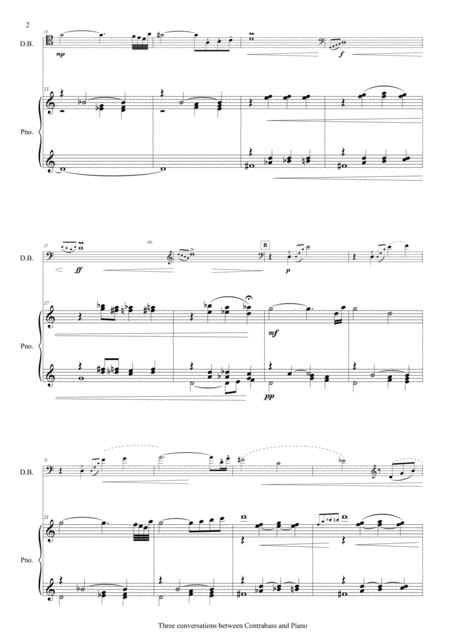 3 Conversations Between Contrabass And Piano Page 2