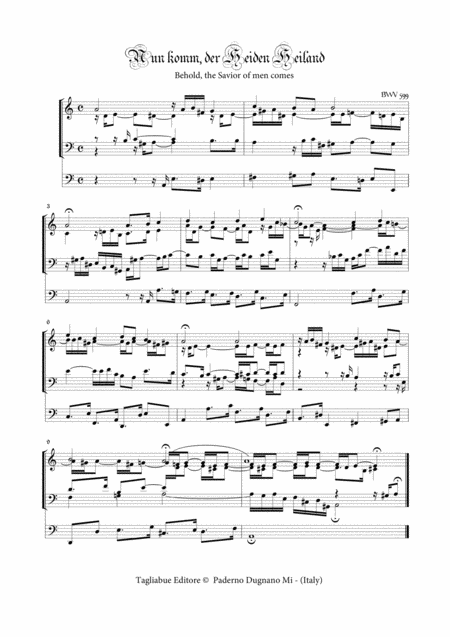 3 Corals Bwv 599 626 And 636 For Organ 3 Staff Page 2