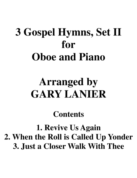 3 Gospel Hymns Set Ii Duets For Oboe Piano Page 2