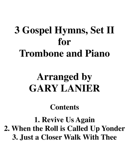 3 Gospel Hymns Set Ii Duets For Trombone Piano Page 2