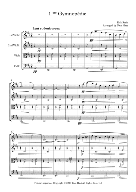 3 Gymnopdies String Quartet Page 2