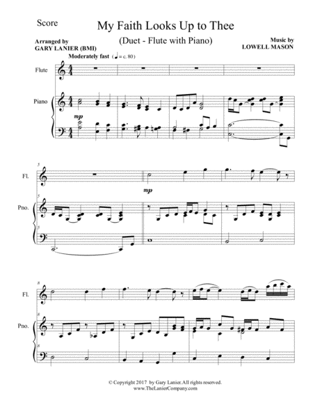 3 Hymns Of Faith Blessing Praise For Flute Piano With Score Parts Page 2