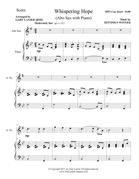 3 Hymns Of Hope For Alto Sax And Piano With Score Parts Page 2