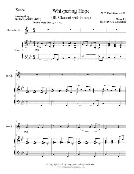 3 Hymns Of Hope For Bb Clarinet And Piano With Score Parts Page 2