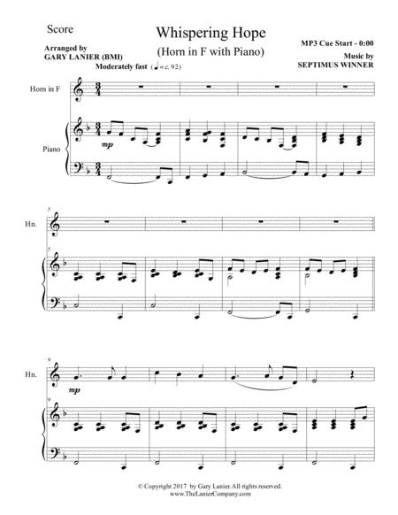 3 Hymns Of Hope For Horn In F And Piano With Score Parts Page 2