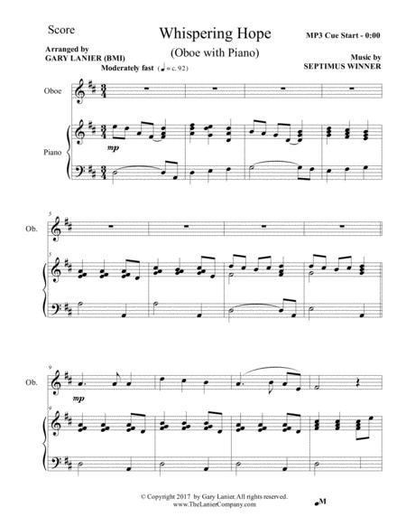 3 Hymns Of Hope For Oboe And Piano With Score Parts Page 2