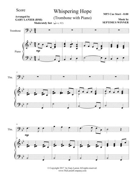3 Hymns Of Hope For Trombone And Piano With Score Parts Page 2