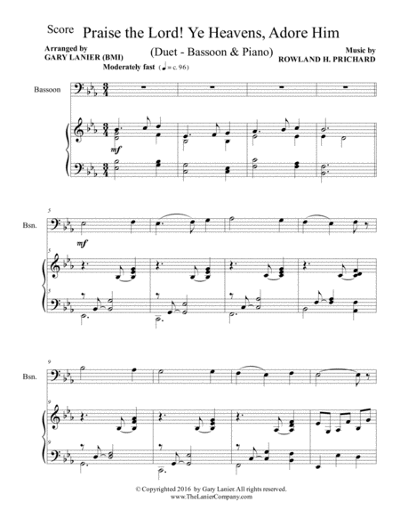 3 Hymns Of Praise Encouragement Duets For Bassoon And Piano Page 2