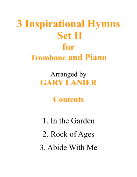 3 Inspirational Hymns Set Ii Duets For Trombone Piano Page 2