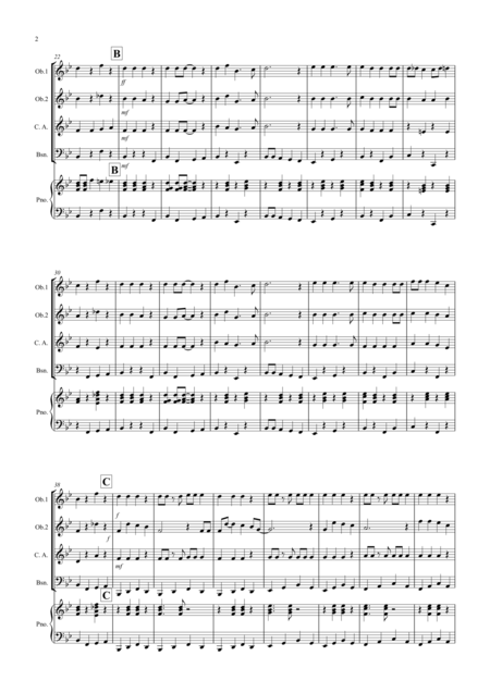 3 Jazzy Christmas Pieces For Double Reed Quartet Page 2