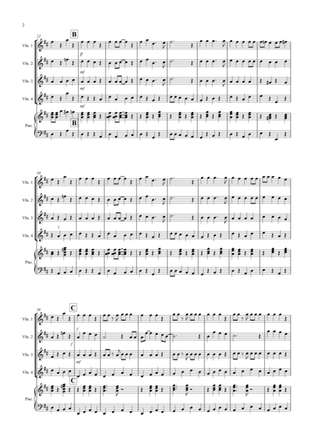 3 Jazzy Christmas Pieces For Violin Quartet Page 2