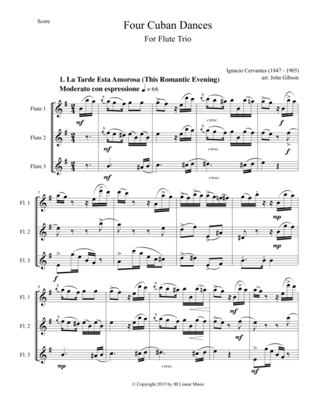 4 Cuban Dances By Cervantes For Flute Trio Page 2