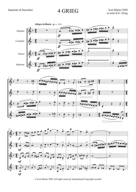 4 Grieg Scherzo On Themes By Grieg For Saxophone Quartet Page 2