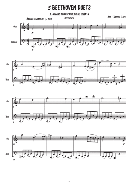 5 Beethoven Duets Oboe Bassoon Page 2