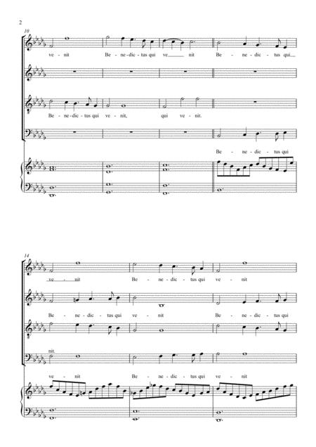 5 Benedictus From Missa Ritornelli For Solo Soprano Mixed Choir Organ Page 2