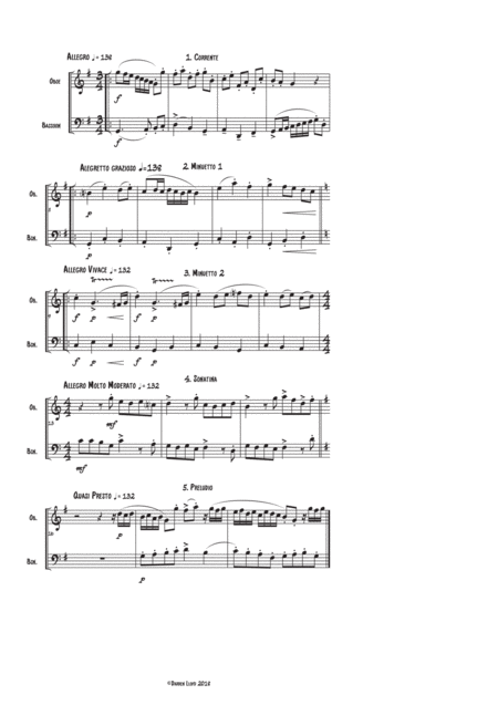 5 Duets For Oboe Bassoon Adapted From G F Handels Easy Pieces For Piano Page 2