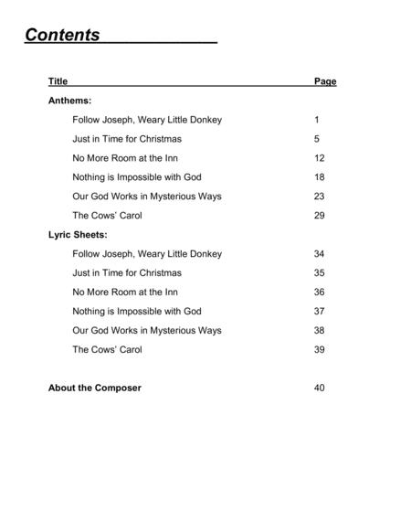 6 Easy Original Christmas Anthems For Unison Children Choir Page 2