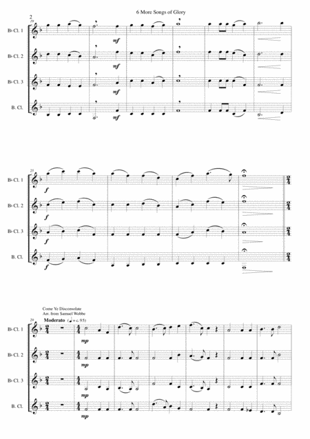 6 More Songs Of Glory For Clarinet Quartet Page 2