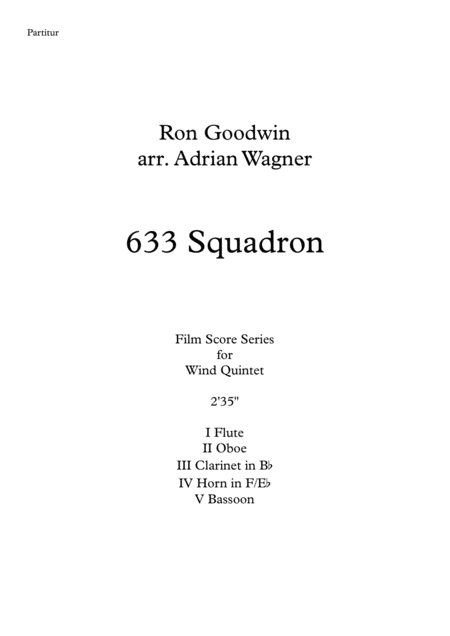 633 Squadron Ron Goodwin Wind Quintet Arr Adrian Wagner Page 2