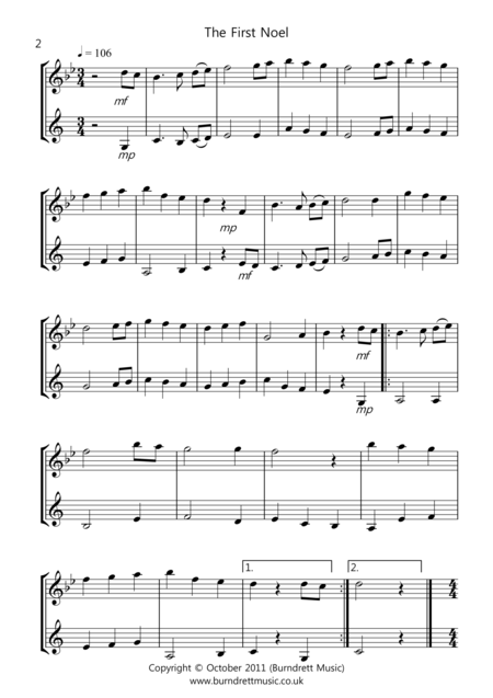 8 Christmas Duets For Flute And Clarinet Page 2