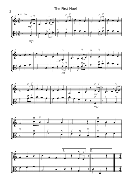 8 Christmas Duets For Violin And Viola Page 2