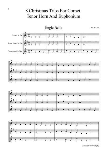 8 Christmas Trios For Cornet Tenor Horn And Euphonium Page 2