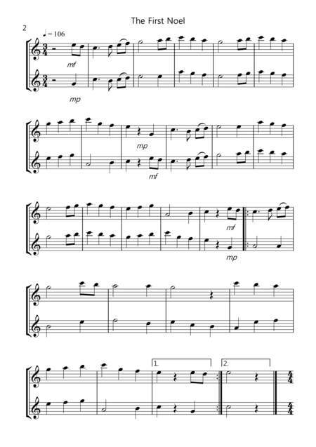 8 Easy Christmas Duets For Tenor Saxophone Page 2