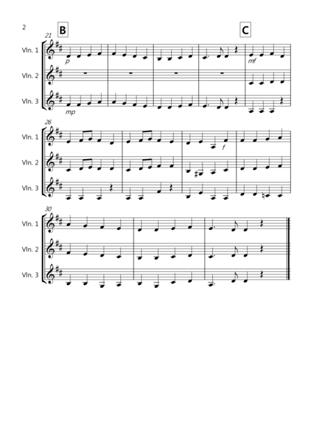 8 Easy Trios For Violin Page 2